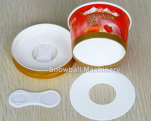 ice cream paper cup, cup with lid
