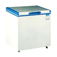 Commercial chest deep freezer with single solid top open door