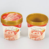 500ml injection molding plastic ice cream tub with lid