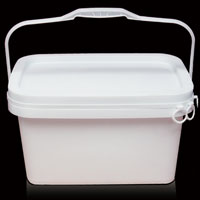 5L rectangle plastic bucket with lid