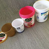 Different volume PP cups for ice cream products