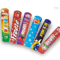 Ice lolly tube with paper aluminum-foil lids
