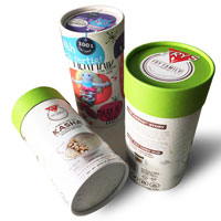Green environmental material ice cream paper tube with lid