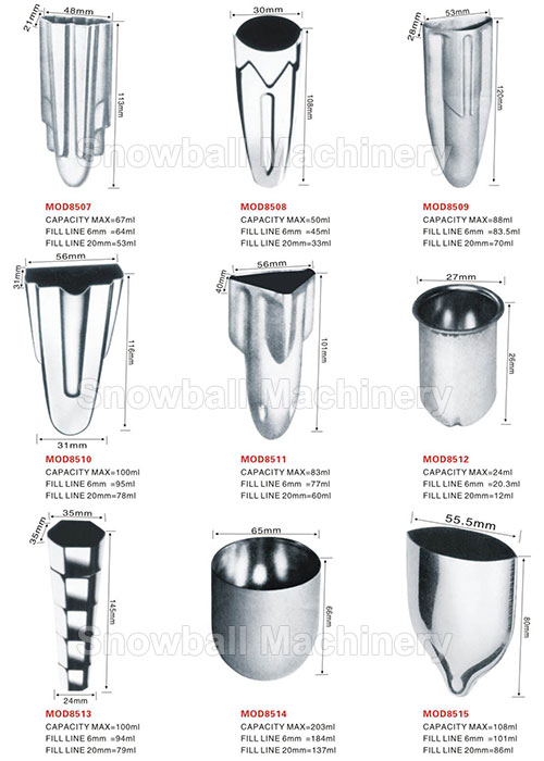 High quality stainless steel ice cream molds MOD8507-8515