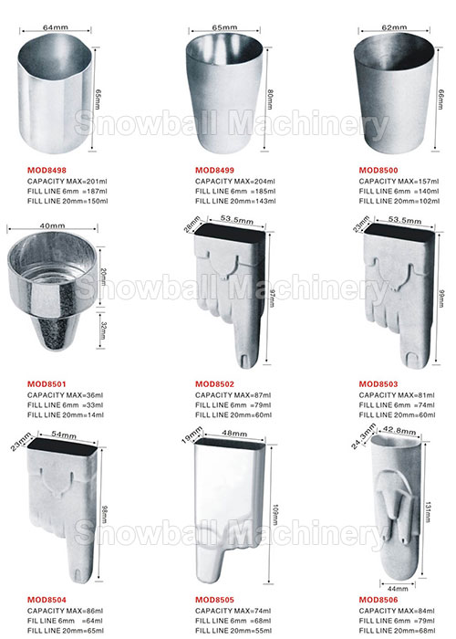 High quality stainless steel ice cream molds MOD8498-8506