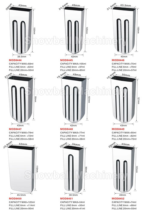 High quality stainless steel ice cream molds MOD8444-8452