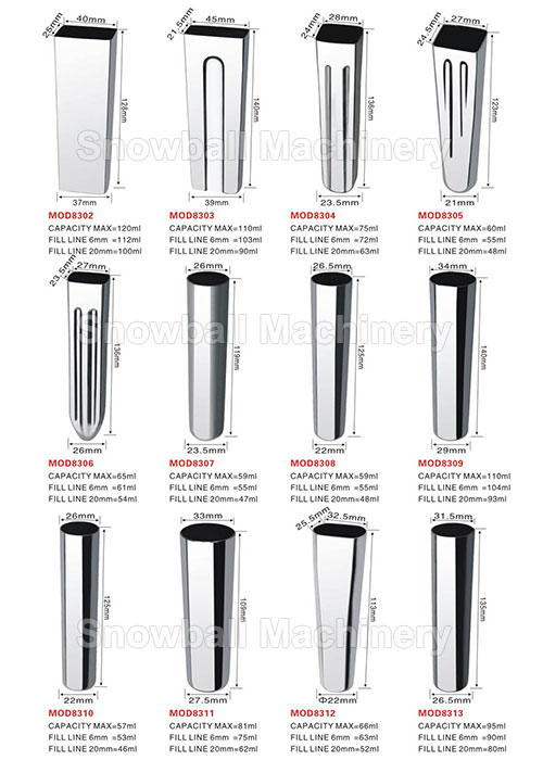 High quality stainless steel ice cream molds MOD8302-8313