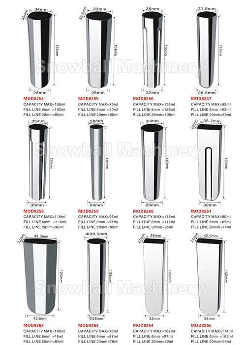 High quality stainless steel ice cream molds MOD8254-8265