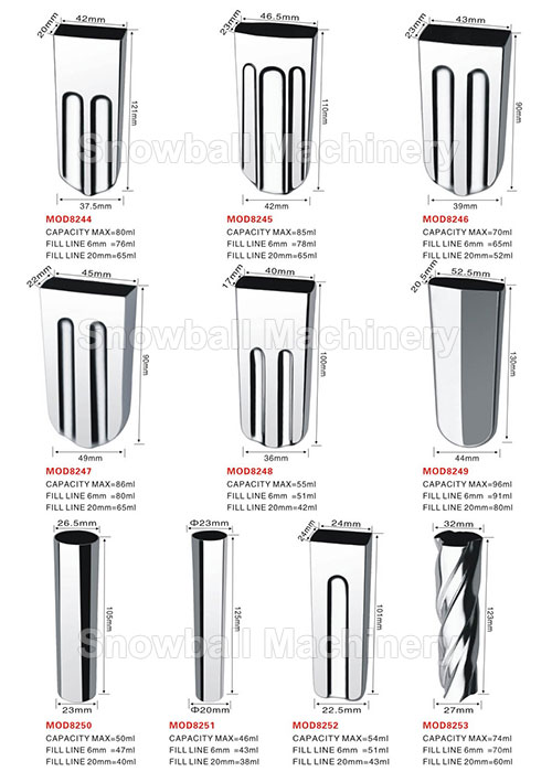 High quality stainless steel ice cream molds MOD8244-8253