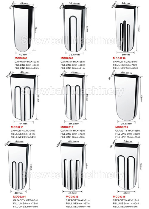 High quality stainless steel ice cream molds MOD8208-8216