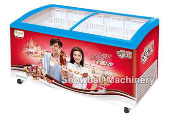 CE approved commercial glass door freezer