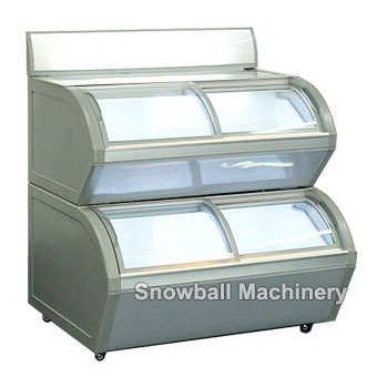 Commercial Ice Cream Two Tier Showcase Freezer