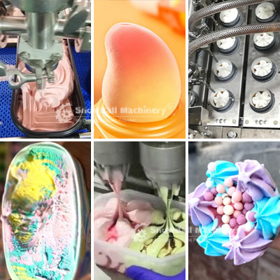 3d cake ice cream servo filling machines