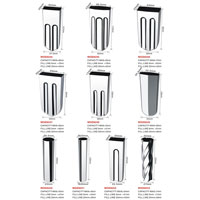 High quality stainless steel ice cream molds MOD8244-8253, drill shape mold, spiral shape mold