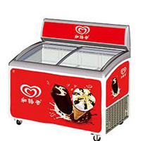 Curved glass chest showcase freezer SD361/361H