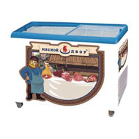 Flat Glass Chest Showcase Freezer