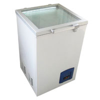 ice cream display showcase with top open glass door