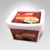 square plastic ice cream box with lid