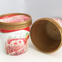 500ml injection molding plastic ice cream tub with lid detail