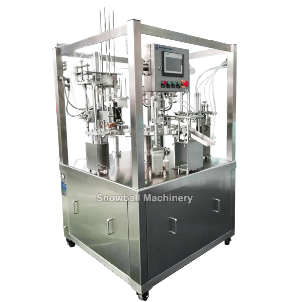 Rotary ice cream filling machine
