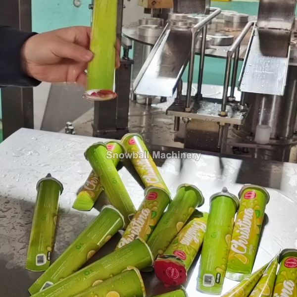push up frozen lolly ice cream filling machine, kids ice pops filler, calippo pop ice filler